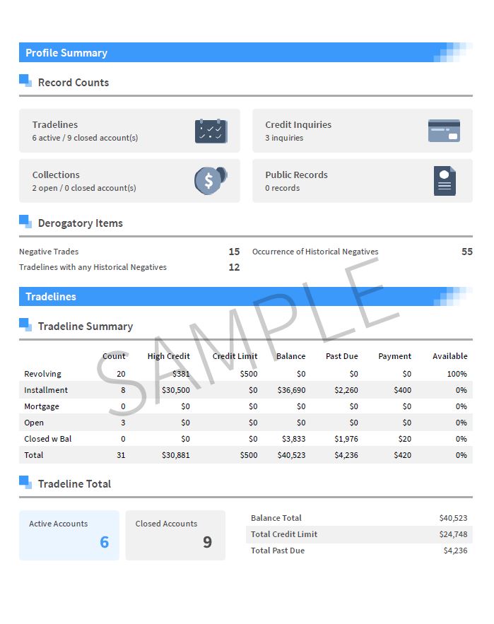 A Step By Step Guide To Reading A Completed Credit Report Azibo Help